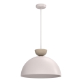 Luster na sajli NEVIS 1xE27/15W/230V, prečnik 38 cm, krem