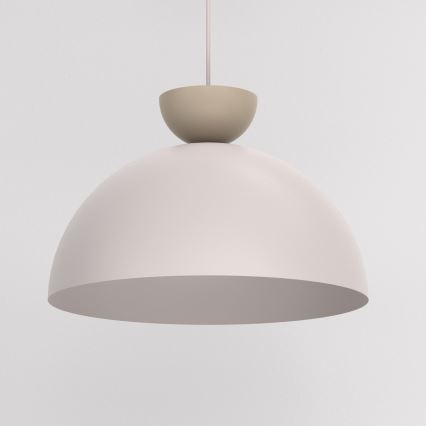 Luster na sajli NEVIS 1xE27/15W/230V, prečnik 38 cm, krem