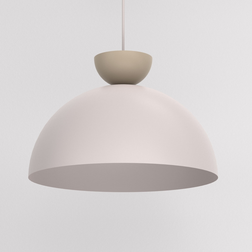 Luster na sajli NEVIS 1xE27/15W/230V, prečnik 38 cm, krem