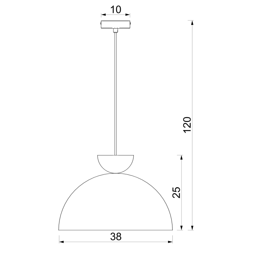 Luster na sajli NEVIS 1xE27/15W/230V, prečnik 38 cm, krem