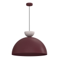 Luster na sajli NEVIS 1xE27/15W/230V, prečnik 50 cm, bordo