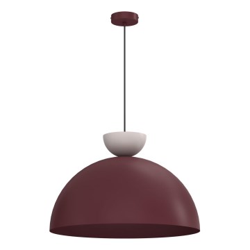 Luster na sajli NEVIS 1xE27/15W/230V, prečnik 50 cm, bordo