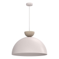 Luster na sajli NEVIS 1xE27/15W/230V, prečnik 50 cm, krem boje