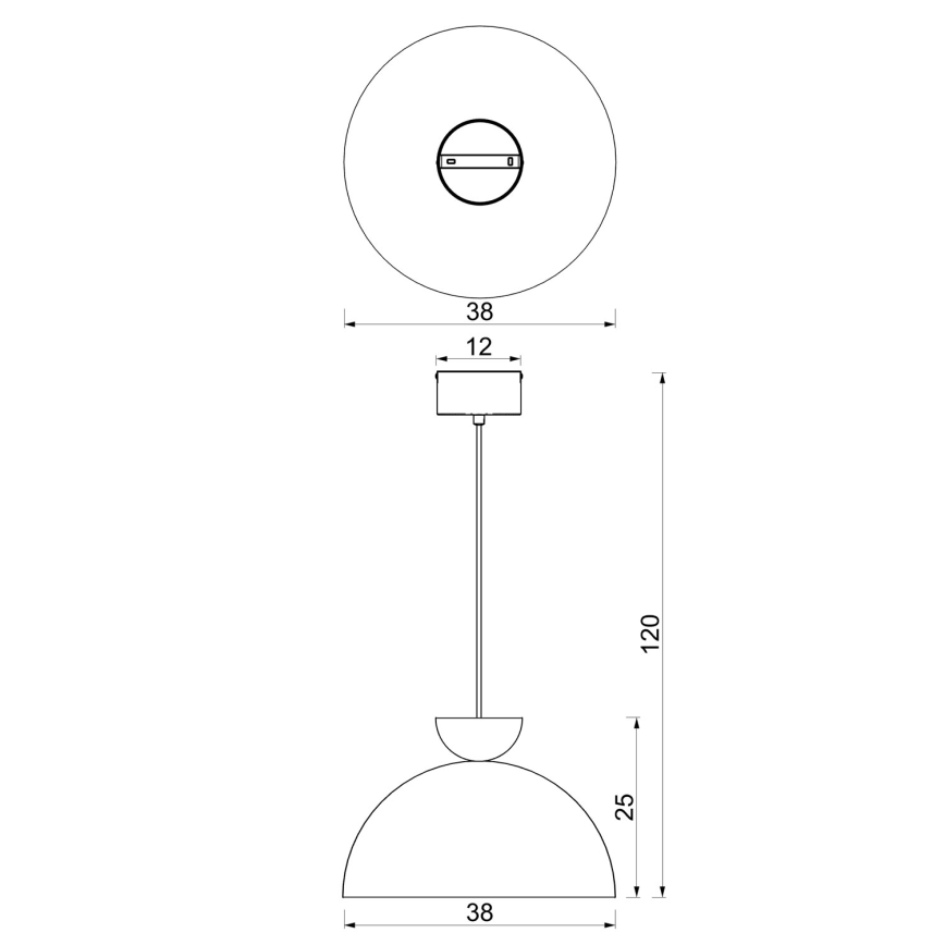 Luster na sajli NEVIS 1xE27/15W/230V Ø 38 cm bež