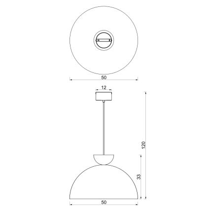 Luster na sajli NEVIS 1xE27/15W/230V Ø 50 cm bež