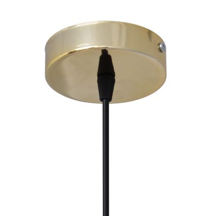 Luster na sajli NEWTON 1xE27/15W/230V crna/zlatna