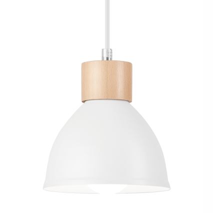 Luster na sajli NICO 1xE27/60W/230V bela/bukva