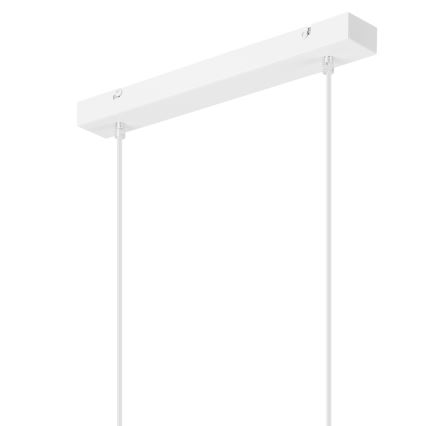 Luster na sajli NICO 2xE27/60W/230V bela/buk