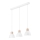 Luster na sajli NICO 3xE27/60W/230V bela/buk