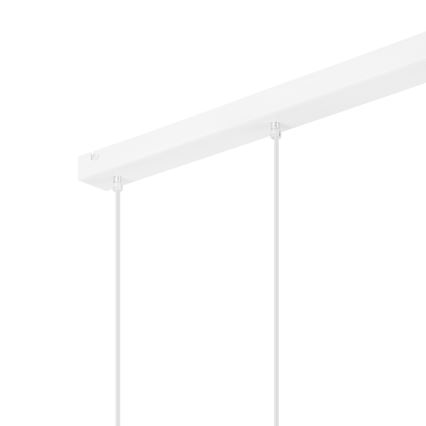 Luster na sajli NICO 3xE27/60W/230V bela/buk