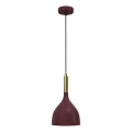 Luster na sajli NOAK 1xE27/15W/230V burgund