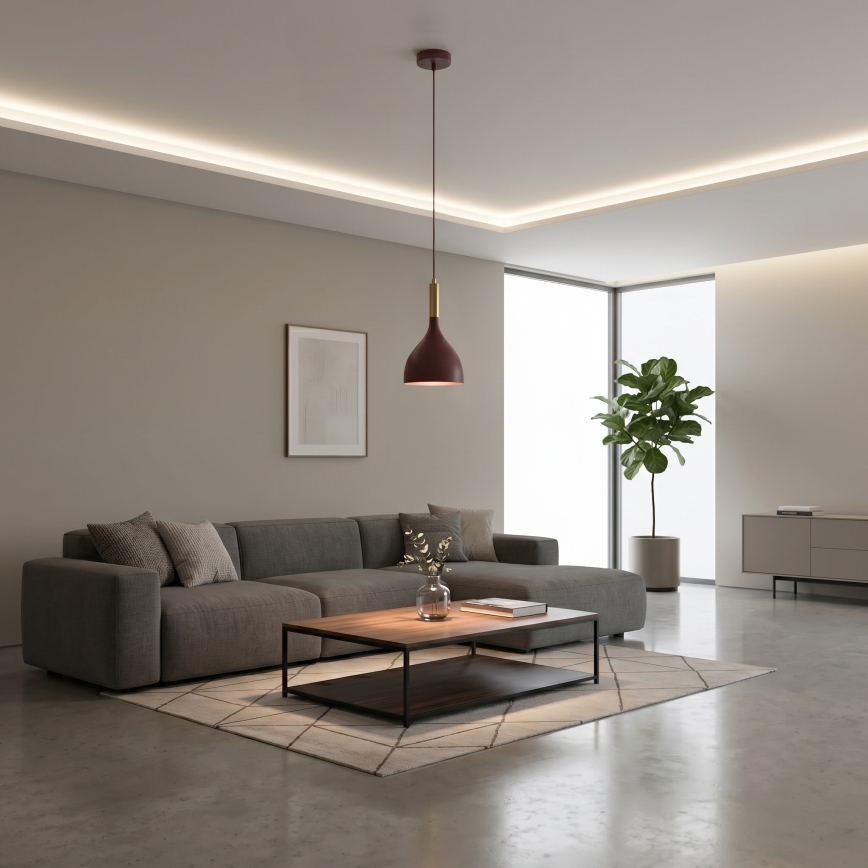 Luster na sajli NOAK 1xE27/15W/230V burgund