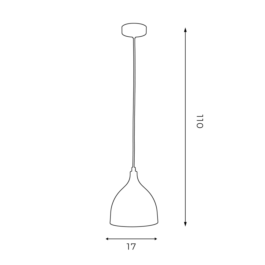 Luster na sajli NOAK 1xE27/15W/230V sivi