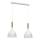 Luster na sajli NOAK 2xE27/15W/230V beli/zlatni
