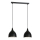 Luster na sajli NOAK 2xE27/15W/230V crna
