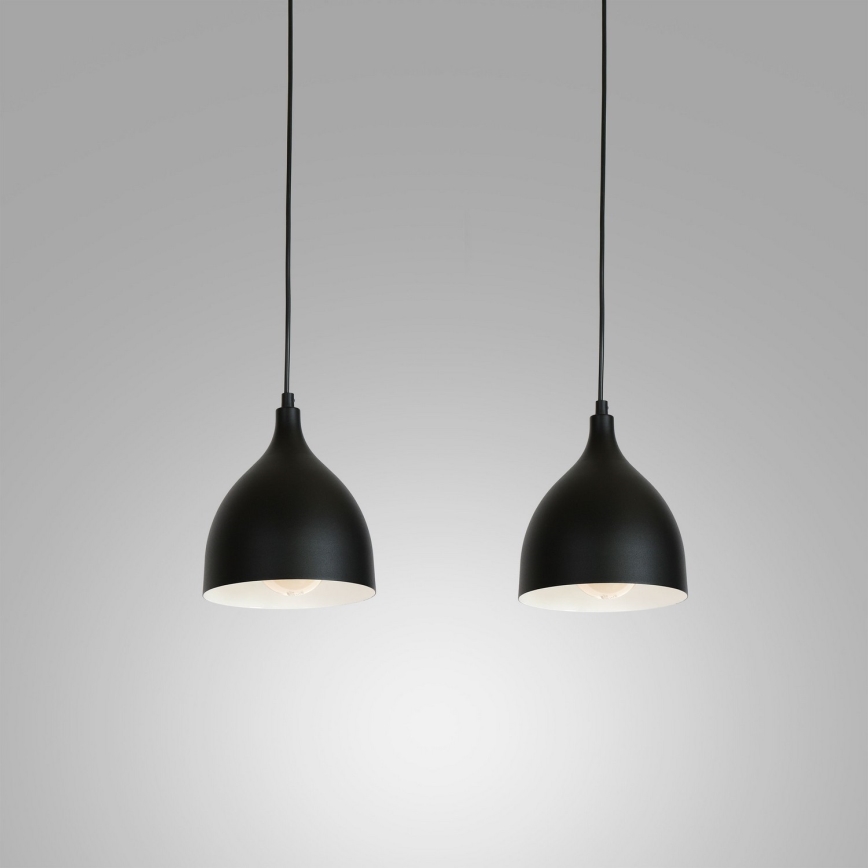 Luster na sajli NOAK 2xE27/15W/230V crna