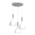 Luster na sajli NOAK 3xE27/15W/230V bela/sjajni hrom