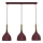 Luster na sajli NOAK 3xE27/15W/230V bordo