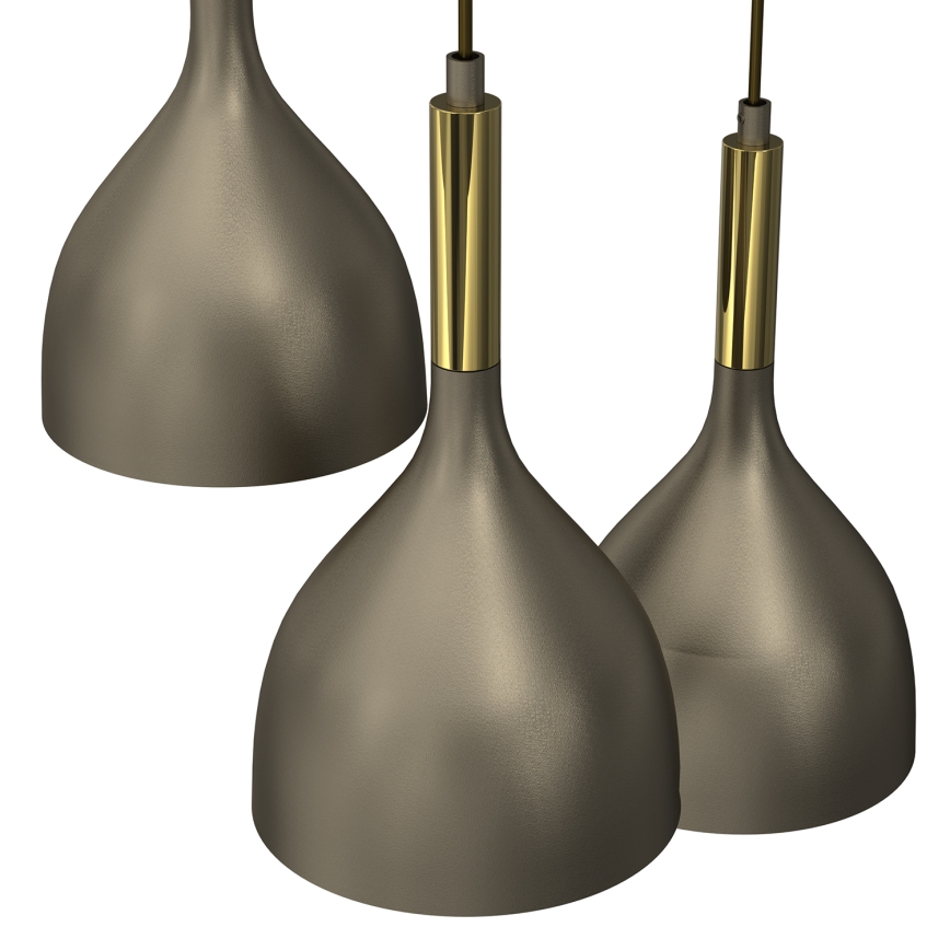 Luster na sajli NOAK 3xE27/15W/230V mesing/zlatna