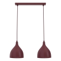 Luster na sajli NOAK CLASSIC 2xE27/15W/230V bordo