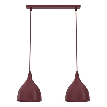 Luster na sajli NOAK CLASSIC 2xE27/15W/230V bordo