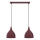 Luster na sajli NOAK CLASSIC 2xE27/15W/230V bordo