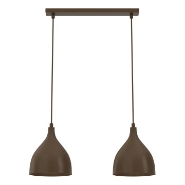 Luster na sajli NOAK CLASSIC 2xE27/15W/230V braon