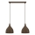 Luster na sajli NOAK CLASSIC 2xE27/15W/230V braon