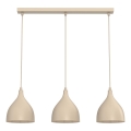 Luster na sajli NOAK CLASSIC 3xE27/15W/230V bež