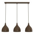 Luster na sajli NOAK CLASSIC 3xE27/15W/230V braon