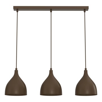 Luster na sajli NOAK CLASSIC 3xE27/15W/230V braon