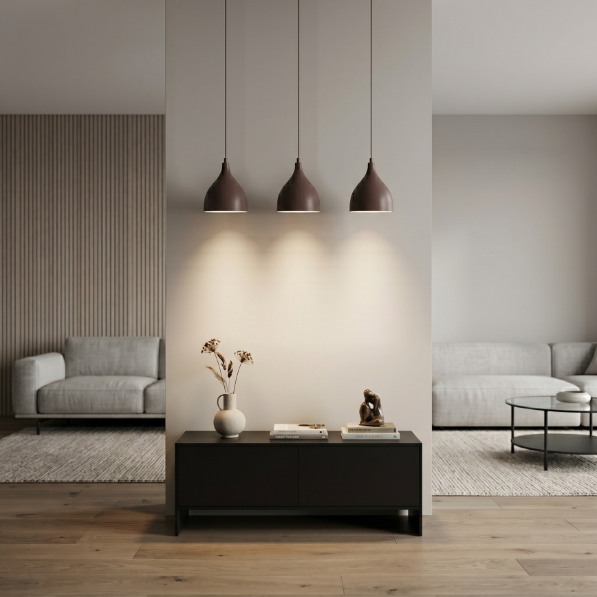 Luster na sajli NOAK CLASSIC 3xE27/15W/230V braon