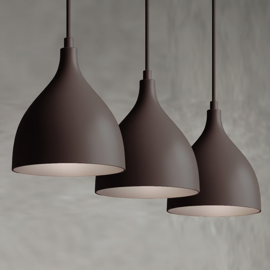 Luster na sajli NOAK CLASSIC 3xE27/15W/230V braon