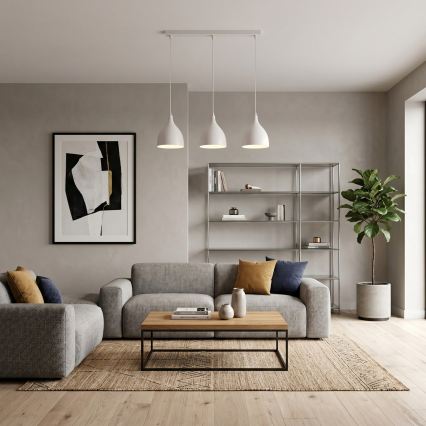 Luster na sajli NOAK CLASSIC 3xE27/15W/230V krem boje