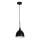 Luster na sajli NOAK WOOD 1xE27/15W/230V crna/buk
