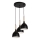 Luster na sajli NOAK WOOD 3xE27/15W/230V crna/buk