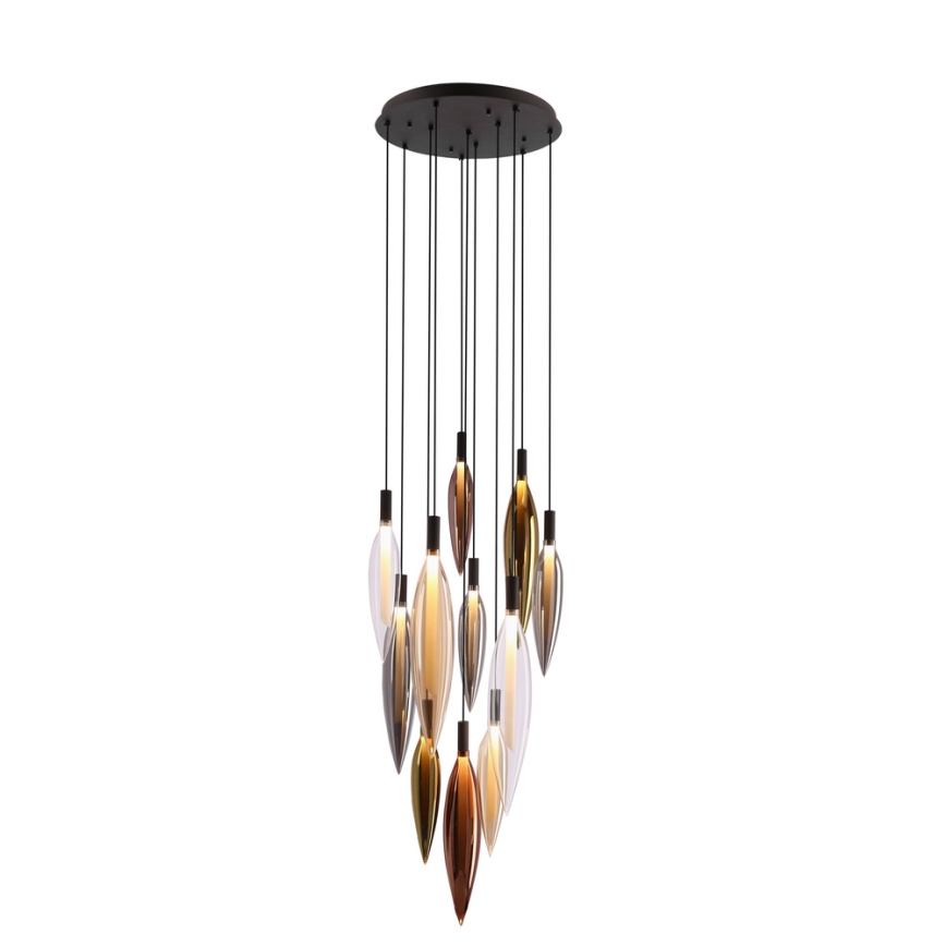 Luster na sajli NORDIC 11xG9/5W/230V crni