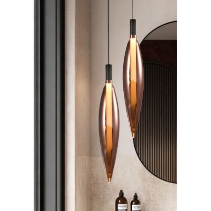 Luster na sajli NORDIC 1xG9/5W/230V crna/bakarna