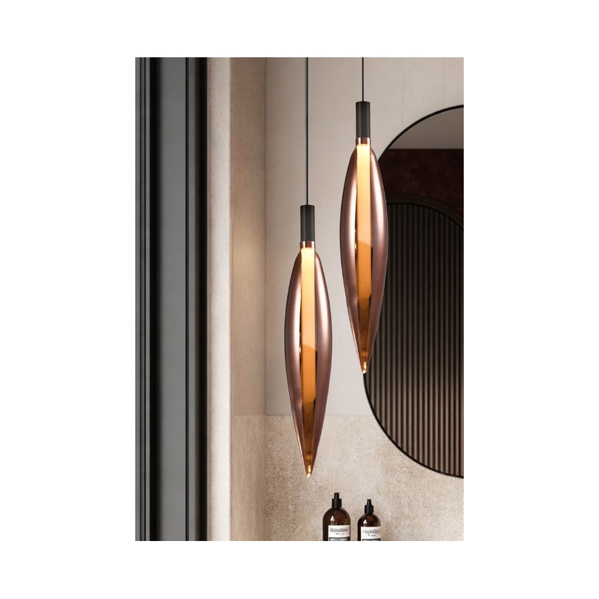 Luster na sajli NORDIC 1xG9/5W/230V crna/bakarna