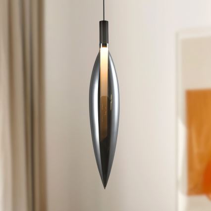 Luster na sajli NORDIC 1xG9/5W/230V crni hrom