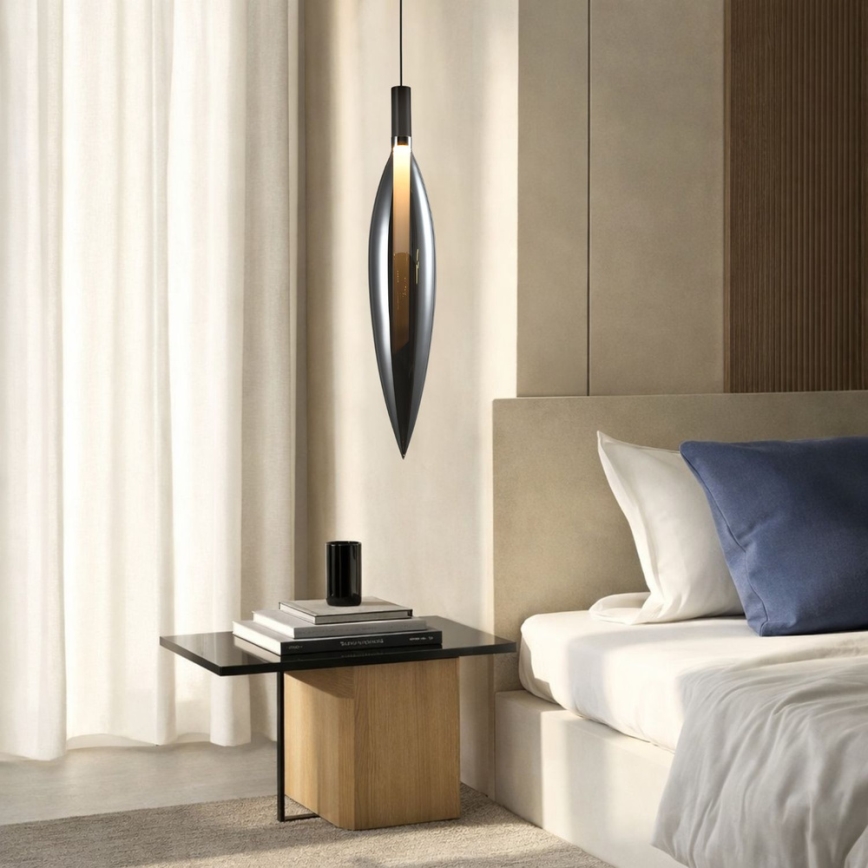 Luster na sajli NORDIC 1xG9/5W/230V crni hrom