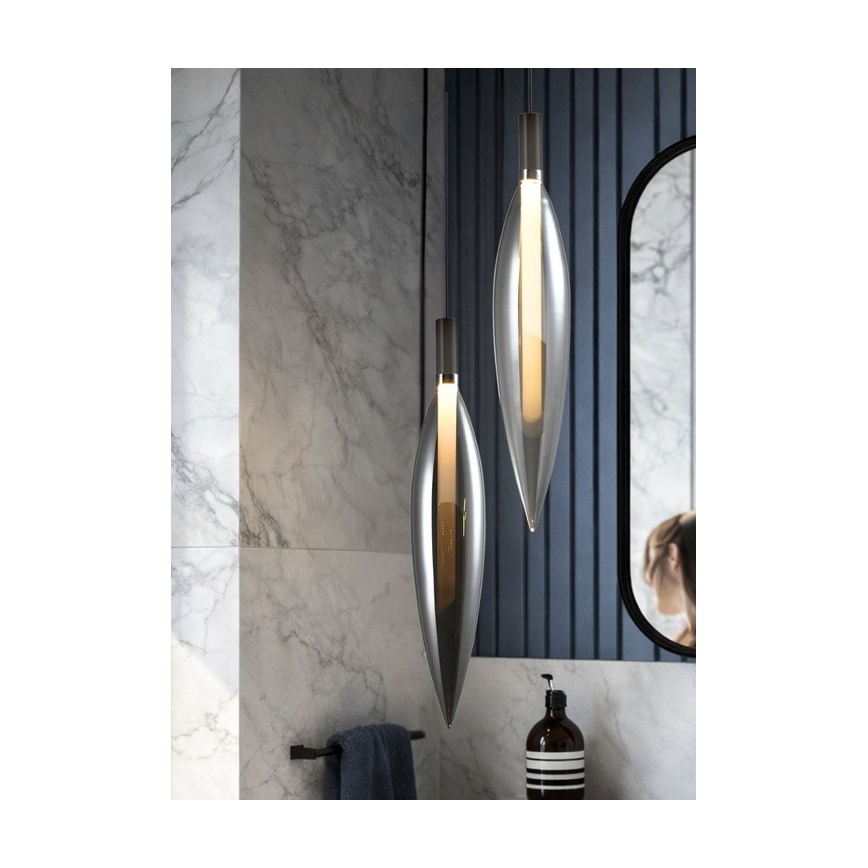 Luster na sajli NORDIC 1xG9/5W/230V crni hrom