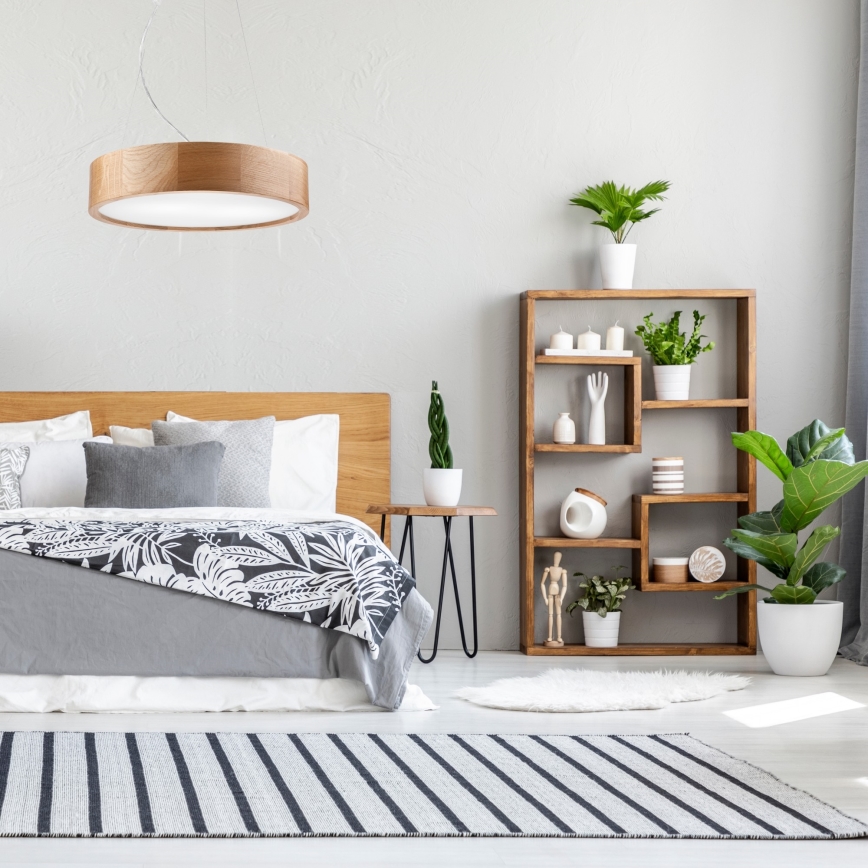 Luster na sajli OAK, 2xE27/60W/230V, hrast, prečnik 37 cm