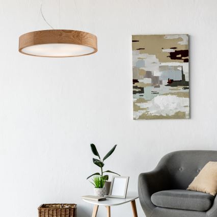 Luster na sajli OAK 3xE27/60W/230V hrast prečnik 47,5 cm