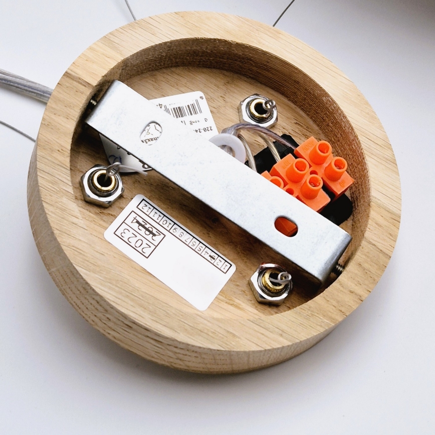 Luster na sajli OAK 3xE27/60W/230V hrast prečnik 47,5 cm