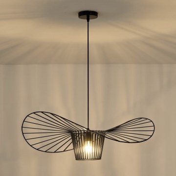 Luster na sajli OGGI 1xE27/40W/230V prečnika 60 cm, crne boje