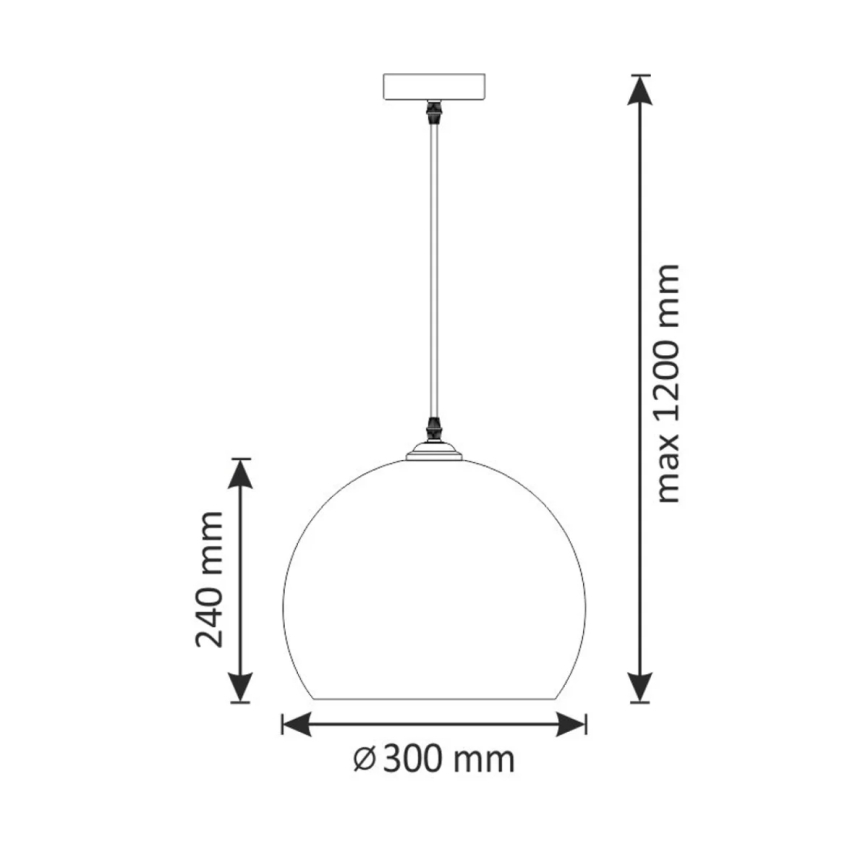 Luster na sajli OTIS 1xE27/20W/230V prečnik 30 cm