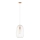 Luster na sajli OVELLA, 1x E27/15W/230V, prečnik 25 cm, krem/borovina