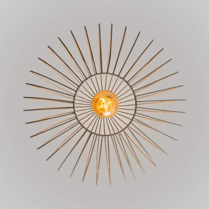 Luster na sajli OVELLA 1xE27/15W/230V, prečnik 36 cm, krem
