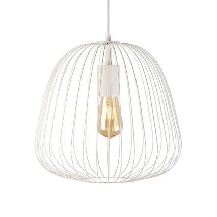Luster na sajli OVELLA 1xE27/15W/230V, prečnik 36 cm, krem